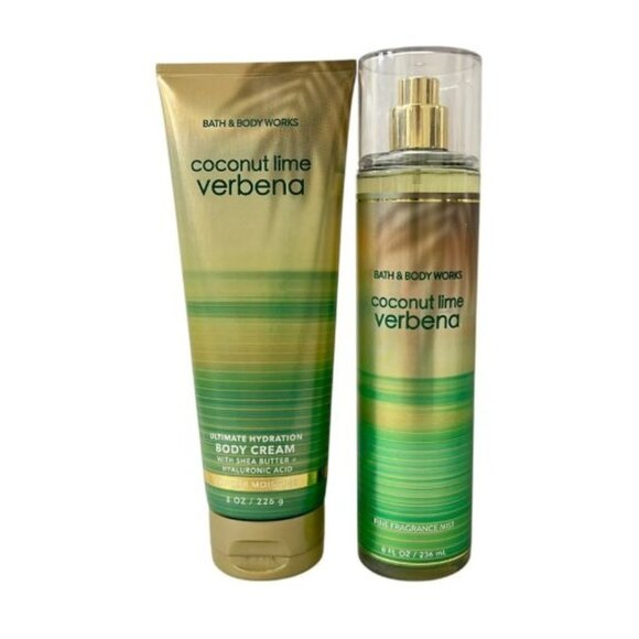 Bath & Body Works Coconut Lime Verbena‎ 2 Piece Set NEW - Picture 1 of 2